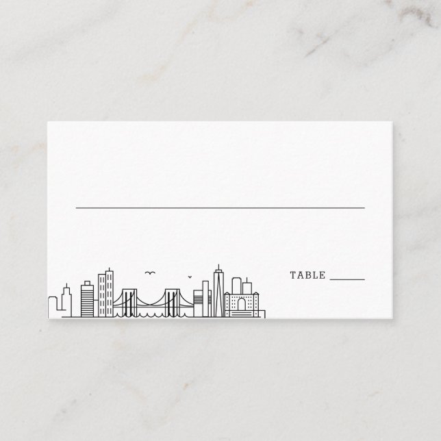 Boda de Brooklyn | Colocar las tarjetas delante y  (Anverso)