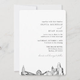 Boda de búfalo Elegante Invitación en Skyline