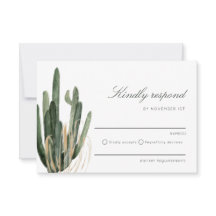 Boda de Cactus moderno Responder con amabilidad a