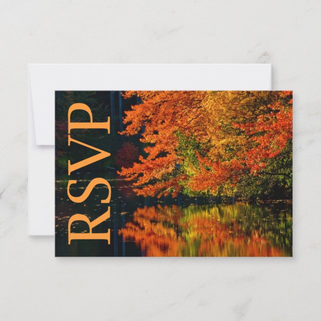 Boda de Caída Rústica RSVP (Anverso)