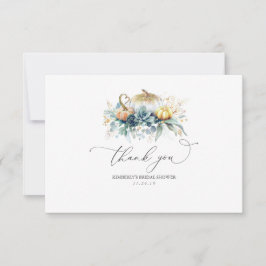 Boda de Calabazas Verdes y Doradas Agradecimiento