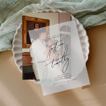 Boda de caligrafía Minimalista moderna