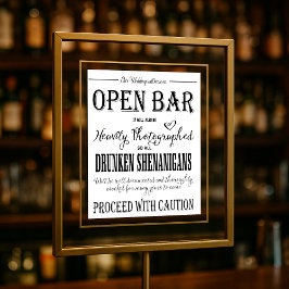 Boda de caligrafía moderna Impresión de barra abie