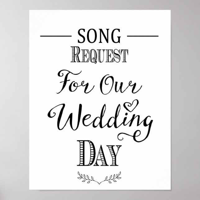 Boda de caligrafía moderna solicitud de impresión  (Frente)