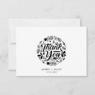 Boda de Caligrafía Personalizada Agradecimiento