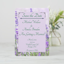 Boda de Campos de Lavanda Guardar la tarjeta de fe