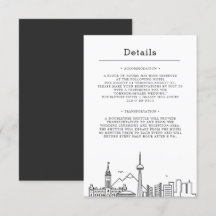 Boda de Canadá | Invitación a detalles de invitado