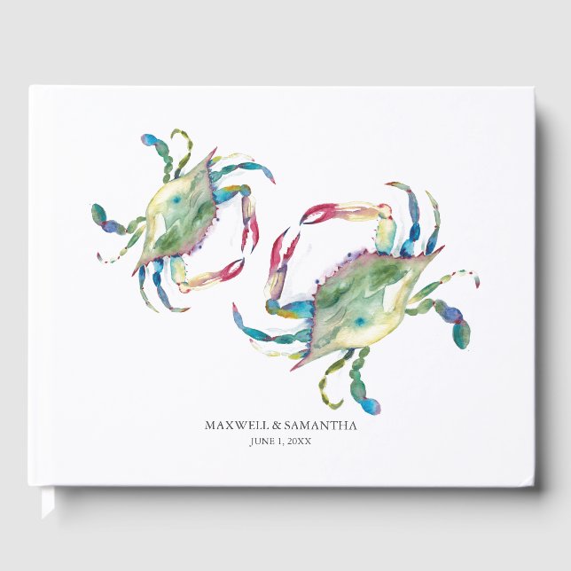 Boda de cangrejo acuático - Libro de invitados (Anverso)