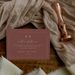 Boda de caridad en lugar de la tarjeta de inscripc