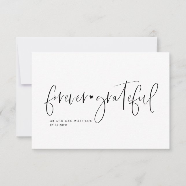 Boda de cartas agradecidas por siempre, tarjeta de (Anverso)