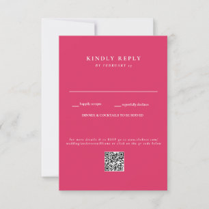 Boda de Cerise Moderno Código QR RSVP