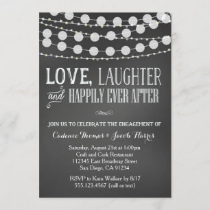 Boda de Chalkboard de Invitación de Parte Contrata