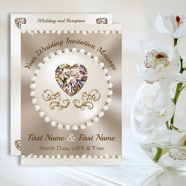 Boda de champagne y Taupe, invitaciones de boda