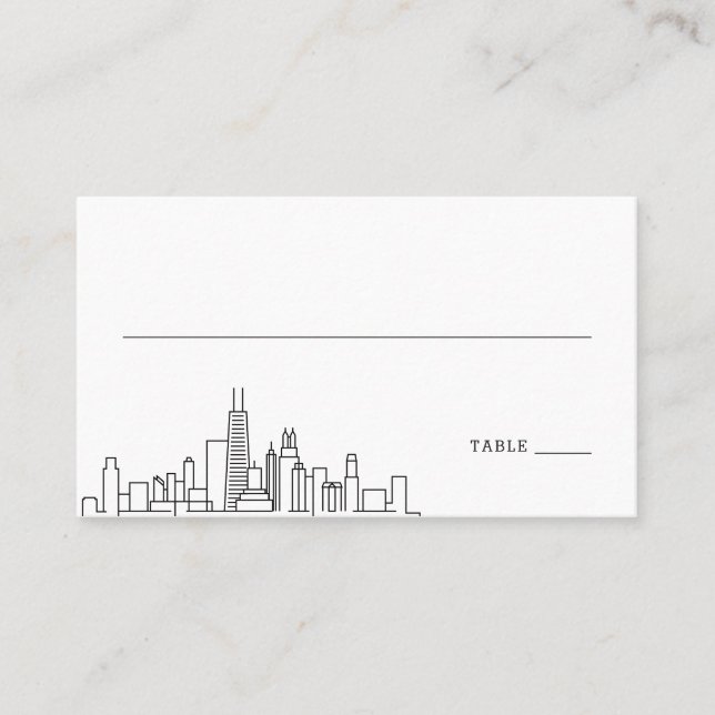 Boda de Chicago | Colocar las tarjetas delante y a (Anverso)
