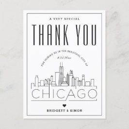Boda de Chicago | Gracias por venir! Postal