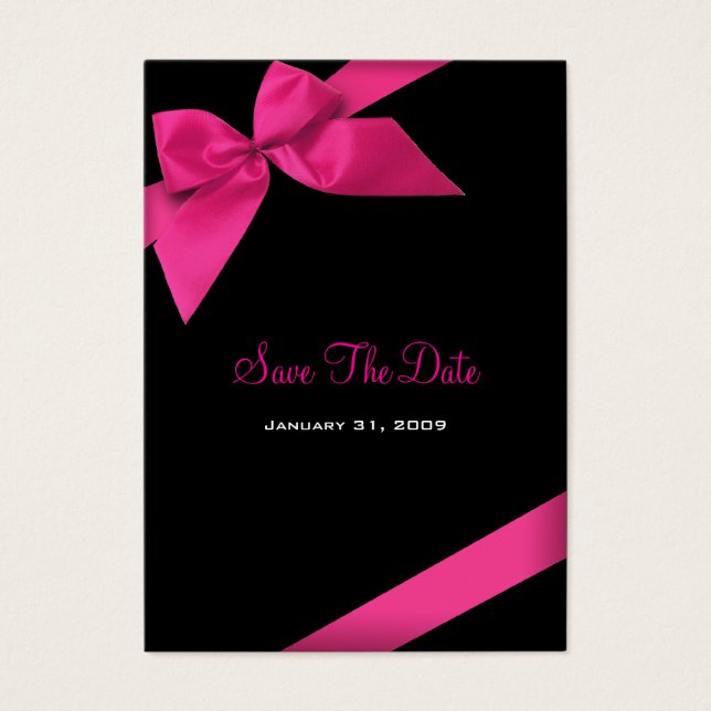 Boda De Cinta Rosa Guardar La MiniCard De Fecha (Frente)
