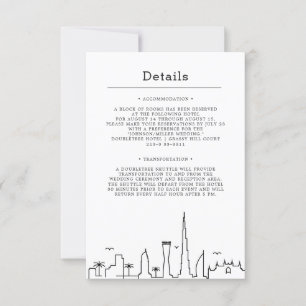 Boda de Ciudad de Dubai   Invitación a detalles de