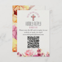 Boda de código QR de respuesta floral Inspiradora