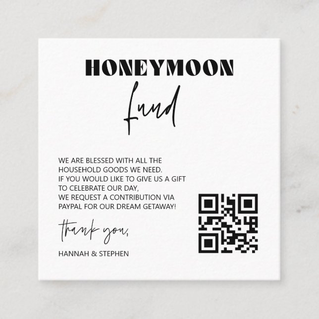 Boda de código QR de tarjeta de envoltorio de expl (Anverso)