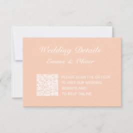 Boda de código QR Detalles del sitio web Tarjeta d