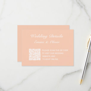 Boda de código QR Detalles del sitio web Tarjeta d