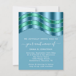 Boda de código QR ducha de novia azul verde Verde