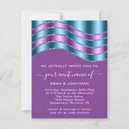 Boda de código QR ducha de novia violeta púrpura V