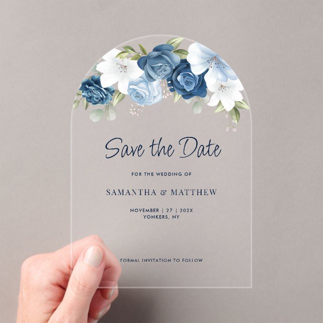 Boda de código QR floral Guardar la Invitación de  (Insitu (portátil))