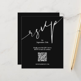 Boda de código QR simple Tarjeta de gabinete grand