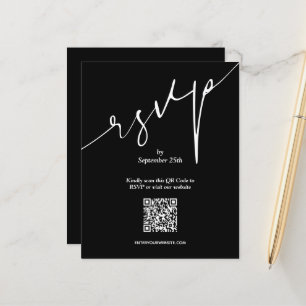 Boda de código QR simple Tarjeta de gabinete grand