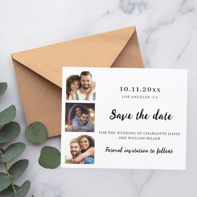 Boda de collage de fotografías Guardar la tarjeta  (Subido por el creador)
