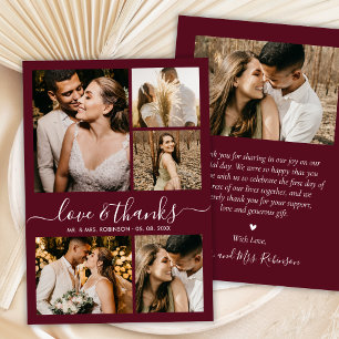 Boda de Collage de Fotos de Amor y Agradecimiento 