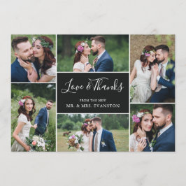 Boda de collage de fotos Gracias Tarjeta Llanta |
