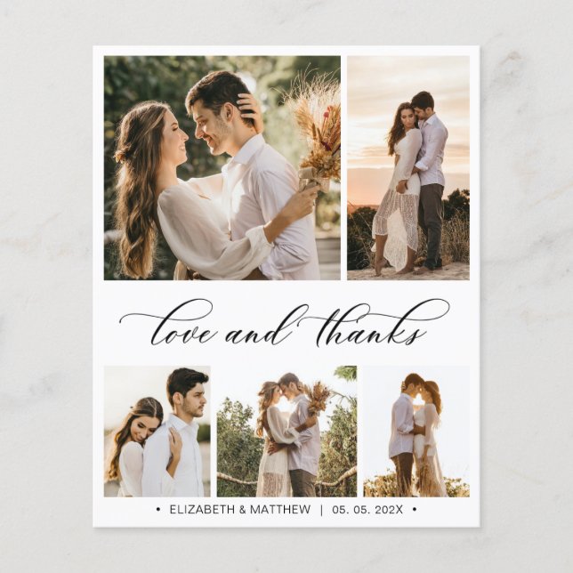 Boda De Collage De Presupuesto Gracias Volante De  (Frente)