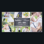 Boda de Collage marcado Gracias Cartas De Foto<br><div class="desc">Comparte tus fotos de boda mientras envías tu nota de agradecimiento con estas modernas y elegantes tarjetas de fotos que tus amigos y familia seguramente adorarán. También disponible en otros colores. También puede cambiar el color haciendo clic en el botón "Personalizar" >> "Editar" >> "Color de fondo" y, a continuación,...</div>