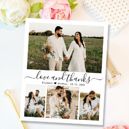 Boda de Collages de fotos de presupuesto Tarjeta d