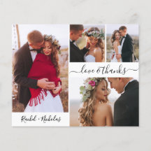 Boda de Collages de fotos de presupuesto Tarjeta d