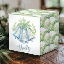 Boda de color de agua campanas caja de favores ver