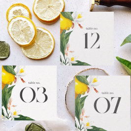 Boda de color de agua de flores blancas de limón N