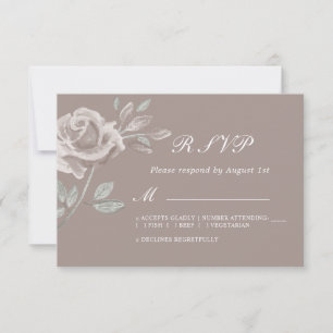 Boda de color de agua mínima de Rosa de tallo RSVP