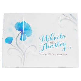 Boda de color de agua novia grooms bolsa de regalo