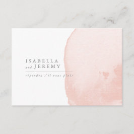 Boda de color de agua sonrojo respuesta tarjeta R.