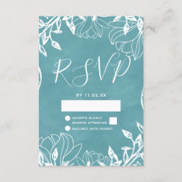 Boda de color Floral editable en color RSVP
