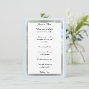 Boda de compromiso Ducha de novia Menú plano