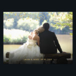 Boda de Confetti de Polvo de Oro Foto Keepsake<br><div class="desc">Personalizar con su propia foto y nombres. Con un elegante confeti dorado. Diseñado por Pure Piglet© en www.zazzle.com/purepiglet*.</div>