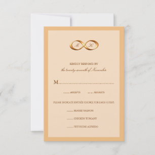 Boda de copo de bronce Infinity Hand Clasp RSVP