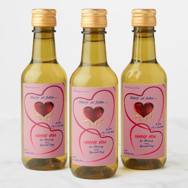 Boda de corazón Mini (Botellas)