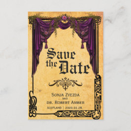 Boda de cortinas celtas Guardar la invitación de f