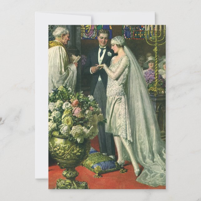 Boda de cosecha, novia y novio con Menorah (Anverso)