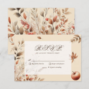 Boda de cosecha otoñal de Champagne RSVP Botanical